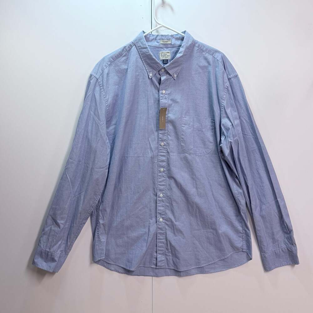 J.Crew Men's Secret Wash Stretch Oxford Classic Fit Long Sleeve Button-Down XXL